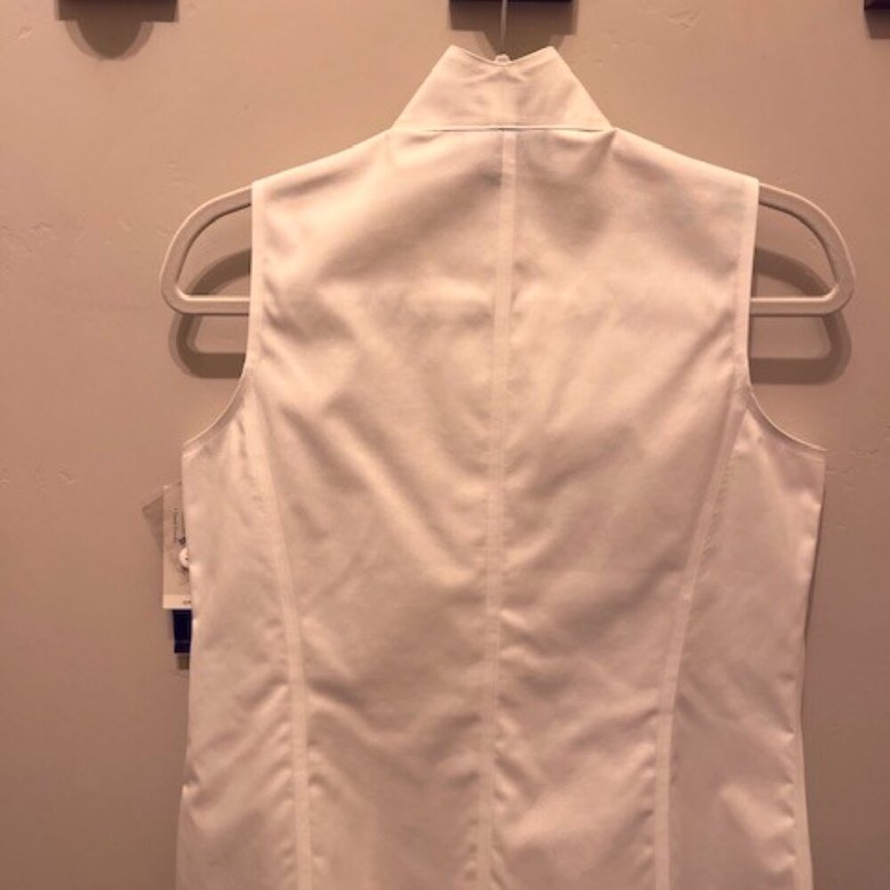 Jones New York White Sleeveless Button-Down Blouse-SIZE4-NWT - Picture 3 of 6